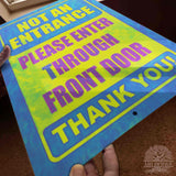 1020.dogs In Yard Do Not Enter Metal Tin Sign, 12x18 in, Indoor/Outdoor Decorative Sign - a4