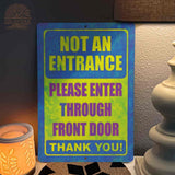 1020.dogs In Yard Do Not Enter Metal Tin Sign, 12x18 in, Indoor/Outdoor Decorative Sign - a4