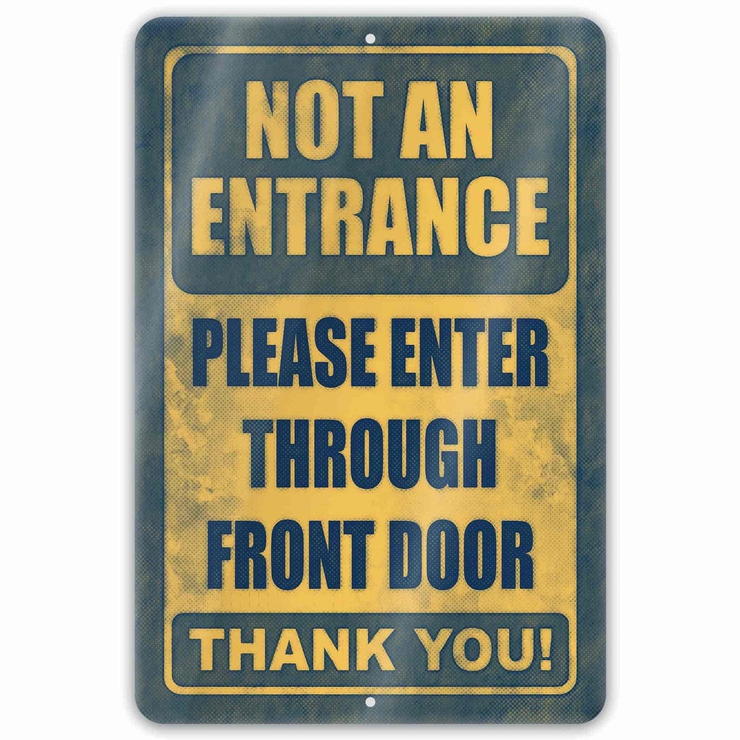 1020.dogs In Yard Do Not Enter Metal Tin Sign, 12x18 in, Indoor/Outdoor Decorative Sign - a4