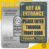 1020.dogs In Yard Do Not Enter Metal Tin Sign, 12x18 in, Indoor/Outdoor Decorative Sign - a4