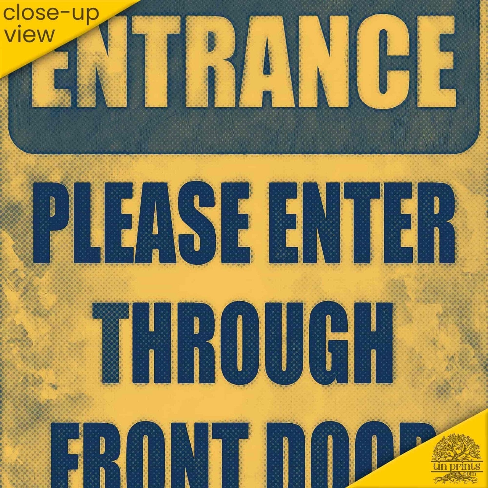 1020.dogs In Yard Do Not Enter Metal Tin Sign, 12x18 in, Indoor/Outdoor Decorative Sign - a4