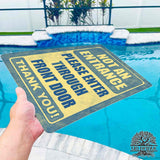 1020.dogs In Yard Do Not Enter Metal Tin Sign, 12x18 in, Indoor/Outdoor Decorative Sign - a4