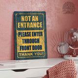 1020.dogs In Yard Do Not Enter Metal Tin Sign, 12x18 in, Indoor/Outdoor Decorative Sign - a4