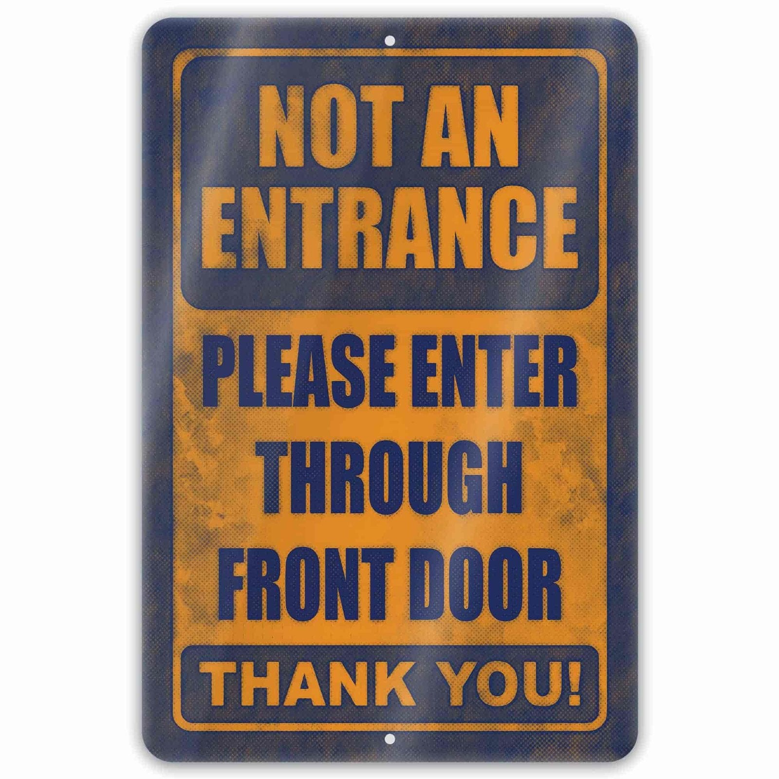1020.dogs In Yard Do Not Enter Metal Tin Sign, 12x18 in, Indoor/Outdoor Decorative Sign - a4