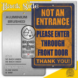 1020.dogs In Yard Do Not Enter Metal Tin Sign, 12x18 in, Indoor/Outdoor Decorative Sign - a4