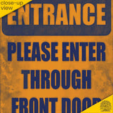 1020.dogs In Yard Do Not Enter Metal Tin Sign, 12x18 in, Indoor/Outdoor Decorative Sign - a4
