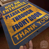 1020.dogs In Yard Do Not Enter Metal Tin Sign, 12x18 in, Indoor/Outdoor Decorative Sign - a4