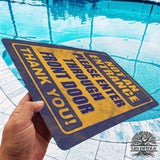 1020.dogs In Yard Do Not Enter Metal Tin Sign, 12x18 in, Indoor/Outdoor Decorative Sign - a4