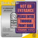 1020.dogs In Yard Do Not Enter Metal Tin Sign, 12x18 in, Indoor/Outdoor Decorative Sign - a4