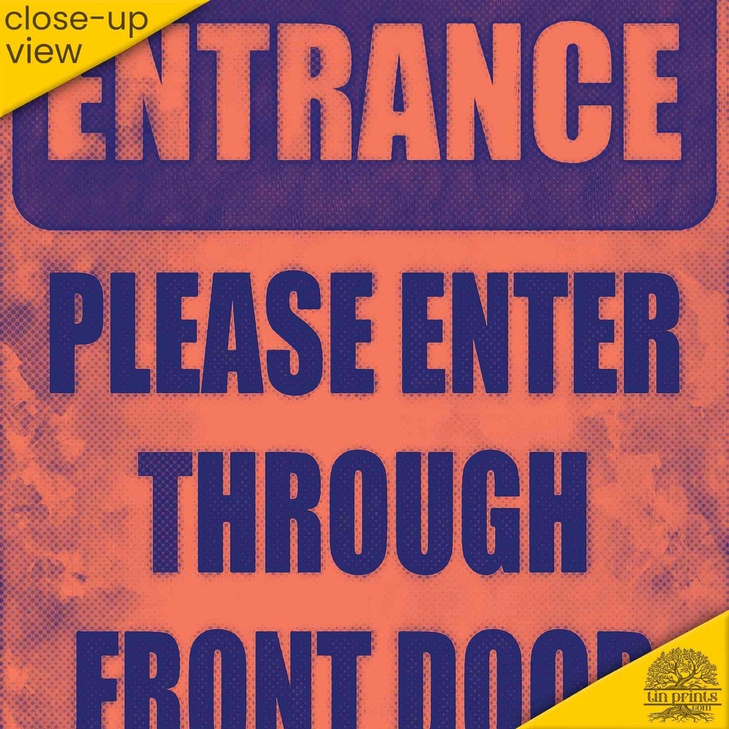 1020.dogs In Yard Do Not Enter Metal Tin Sign, 12x18 in, Indoor/Outdoor Decorative Sign - a4