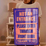 1020.dogs In Yard Do Not Enter Metal Tin Sign, 12x18 in, Indoor/Outdoor Decorative Sign - a4