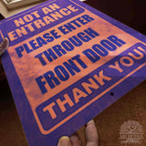 1020.dogs In Yard Do Not Enter Metal Tin Sign, 12x18 in, Indoor/Outdoor Decorative Sign - a4