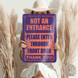 1020.dogs In Yard Do Not Enter Metal Tin Sign, 12x18 in, Indoor/Outdoor Decorative Sign - a4