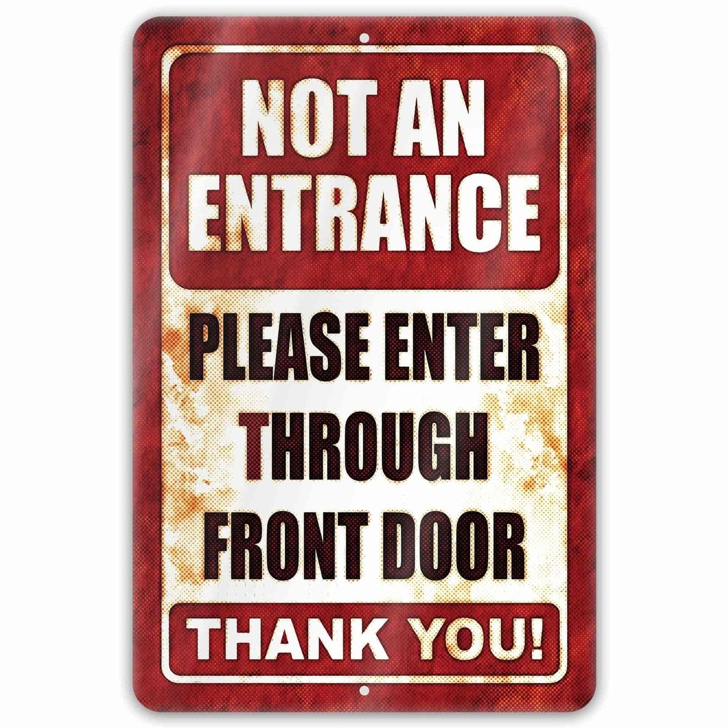 1020.dogs In Yard Do Not Enter Metal Tin Sign, 12x18 in, Indoor/Outdoor Decorative Sign - a4