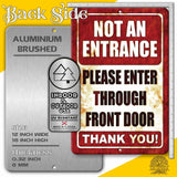 1020.dogs In Yard Do Not Enter Metal Tin Sign, 12x18 in, Indoor/Outdoor Decorative Sign - a4