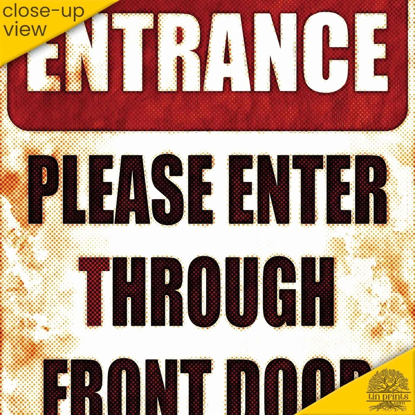 1020.dogs In Yard Do Not Enter Metal Tin Sign, 12x18 in, Indoor/Outdoor Decorative Sign - a4