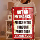 1020.dogs In Yard Do Not Enter Metal Tin Sign, 12x18 in, Indoor/Outdoor Decorative Sign - a4