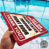 1020.dogs In Yard Do Not Enter Metal Tin Sign, 12x18 in, Indoor/Outdoor Decorative Sign - a4