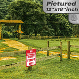 No Trespassing: Do Not Tempt Me Sign, Tin Metal 12x18, Rustproof Indoor/Outdoor