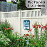1024.dogs In Yard Do Not Enter Metal Tin Sign, 12x18 in, Indoor/Outdoor Decorative Sign - a4