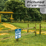 No Trespassing: Do Not Tempt Me Sign, Tin Metal 12x18, Rustproof Indoor/Outdoor