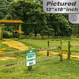 No Trespassing: Do Not Tempt Me Sign, Tin Metal 12x18, Rustproof Indoor/Outdoor