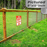 No Trespassing: Do Not Tempt Me Sign, Tin Metal 12x18, Rustproof Indoor/Outdoor