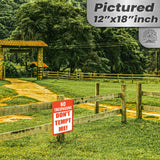 No Trespassing: Do Not Tempt Me Sign, Tin Metal 12x18, Rustproof Indoor/Outdoor