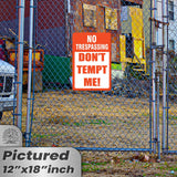 1024.dogs In Yard Do Not Enter Metal Tin Sign, 12x18 in, Indoor/Outdoor Decorative Sign - a4
