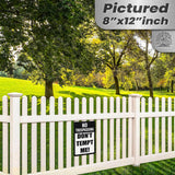 1024.dogs In Yard Do Not Enter Metal Tin Sign, 12x18 in, Indoor/Outdoor Decorative Sign - a4