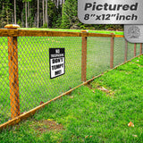 No Trespassing: Do Not Tempt Me Sign, Tin Metal 12x18, Rustproof Indoor/Outdoor