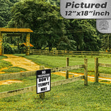 No Trespassing: Do Not Tempt Me Sign, Tin Metal 12x18, Rustproof Indoor/Outdoor