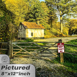 1024.dogs In Yard Do Not Enter Metal Tin Sign, 12x18 in, Indoor/Outdoor Decorative Sign - a4