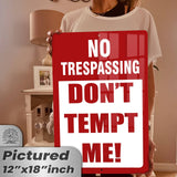 1024.dogs In Yard Do Not Enter Metal Tin Sign, 12x18 in, Indoor/Outdoor Decorative Sign - a4