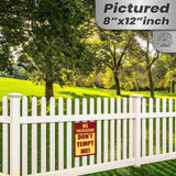 1024.dogs In Yard Do Not Enter Metal Tin Sign, 12x18 in, Indoor/Outdoor Decorative Sign - a4