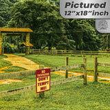 1024.dogs In Yard Do Not Enter Metal Tin Sign, 12x18 in, Indoor/Outdoor Decorative Sign - a4