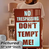 1024.dogs In Yard Do Not Enter Metal Tin Sign, 12x18 in, Indoor/Outdoor Decorative Sign - a4