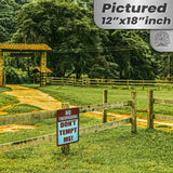 1024.dogs In Yard Do Not Enter Metal Tin Sign, 12x18 in, Indoor/Outdoor Decorative Sign - a4