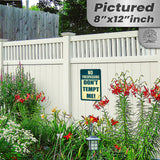 1024.dogs In Yard Do Not Enter Metal Tin Sign, 12x18 in, Indoor/Outdoor Decorative Sign - a4