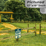 1024.dogs In Yard Do Not Enter Metal Tin Sign, 12x18 in, Indoor/Outdoor Decorative Sign - a4