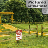 1024.dogs In Yard Do Not Enter Metal Tin Sign, 12x18 in, Indoor/Outdoor Decorative Sign - a4