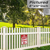 No Trespassing: Do Not Tempt Me Sign, Tin Metal 12x18, Rustproof Indoor/Outdoor