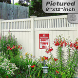 1024.dogs In Yard Do Not Enter Metal Tin Sign, 12x18 in, Indoor/Outdoor Decorative Sign - a4