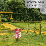 1024.dogs In Yard Do Not Enter Metal Tin Sign, 12x18 in, Indoor/Outdoor Decorative Sign - a4