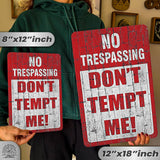 1024.dogs In Yard Do Not Enter Metal Tin Sign, 12x18 in, Indoor/Outdoor Decorative Sign - a4