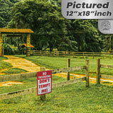 No Trespassing: Do Not Tempt Me Sign, Tin Metal 12x18, Rustproof Indoor/Outdoor