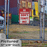 1024.dogs In Yard Do Not Enter Metal Tin Sign, 12x18 in, Indoor/Outdoor Decorative Sign - a4