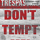 1024.dogs In Yard Do Not Enter Metal Tin Sign, 12x18 in, Indoor/Outdoor Decorative Sign - a4