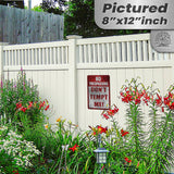 1024.dogs In Yard Do Not Enter Metal Tin Sign, 12x18 in, Indoor/Outdoor Decorative Sign - a4