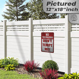 1024.dogs In Yard Do Not Enter Metal Tin Sign, 12x18 in, Indoor/Outdoor Decorative Sign - a4